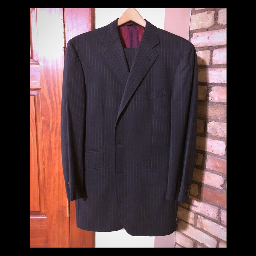 Etro 2 piece pin stripe suit 44L